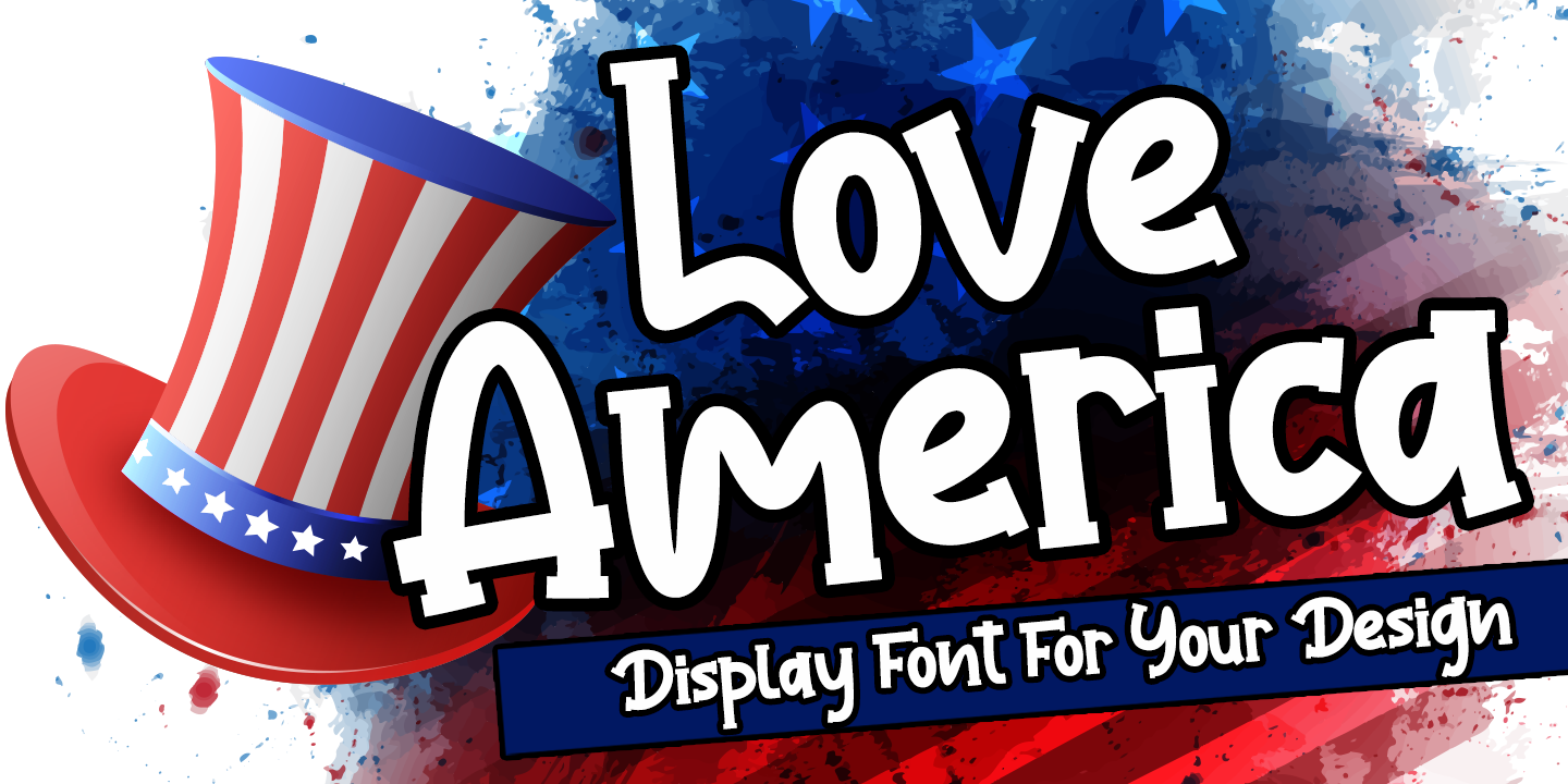 Beispiel einer Love America-Schriftart #8